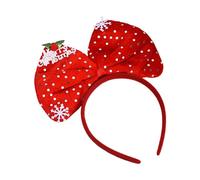 THINCAN 12pcs 2024 Capodanno fascia per capelli per festa di Natale, copricapo Big Bow Holiday Party foto oggetti di scena regali