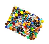 THINCAN 2.2Pound Piccole Perle Di Vetro Colorate 0 8 Pollice Pavimento Piatto Pietre Di Marmo Per La Decorazione E L'Artigianato Di Vaso Riempimenti Per Perle Artistiche Domestiche Valori Arti