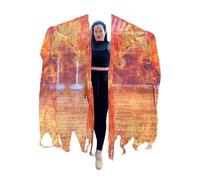 THINCAN 2 bandiere di elogio per l'adorazione della danza, con motivo di fiamma scalabile, ali di culto per adulti, motivo fiamma, doppio accessorio per danza