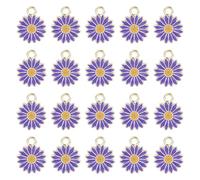 THINCAN 20 Pz Metallo Fiore Charm Dolce Margherita Pendente Dangle Gioielli Fare Accessori Per Collana Orecchini