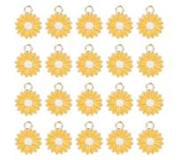 THINCAN 20 Pz Metallo Fiore Charm Dolce Margherita Pendente Dangle Gioielli Fare Accessori Per Collana Orecchini