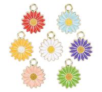 THINCAN 20 Pz Metallo Fiore Charm Dolce Margherita Pendente Dangle Gioielli Fare Accessori Per Collana Orecchini