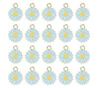 THINCAN 20 Pz Metallo Fiore Charm Dolce Margherita Pendente Dangle Gioielli Fare Accessori Per Collana Orecchini