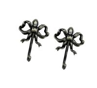 THINCAN 2pcs Vintage Bowknot Forma Gancio Decorazione Hardware Metallo Decorativo Gancio Da Parete Appendiabiti Per Appendere Vestiti Cappelli Sacchetto Appendiabiti Per Abbigliamento