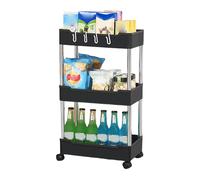 THINCAN 3/4 Layer Bagno Storage Cart Cucina Organizzatori Rolling Mobile Scaffalature Spazio Risparmio Design Ripiani Stretti Non Superare Bagno Bagno Doccia Box Con Ruote