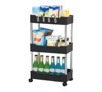 THINCAN 3/4 Layer Bagno Storage Cart Cucina Organizzatori Rolling Mobile Scaffalature Spazio Risparmio Design Ripiani Stretti Non Superare Bagno Bagno Doccia Box Con Ruote