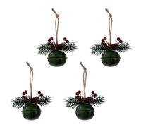 THINCAN 4pcs albero di Natale ornamento campane in metallo decorazioni sospese per finestre delle porte interne ed esterne vacanze vacanze vacanze