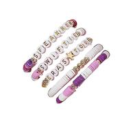 THINCAN 5pcs/Lot Multicolore Morbidi Perle di Argilla Braccialetti Perline Elastici Impilabile Catena Da Polso Adolescente Ragazza