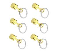 THINCAN 6 pezzi/confezione da 6 pezzi per costa del pistone automobilistico Heavy Duty Metal Construction zaino decorazione auto show accessori regalo articolo vintage meccanico portachiavi, gold