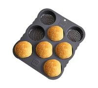 THINCAN 8 fori per cuocere il pane rotondo di dilatazione in silicone di alta qualità, per ottimi panini per hamburger, resistenti al calore, dimensioni