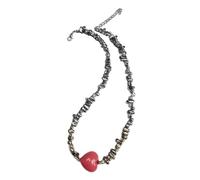 THINCAN Affascinante collana di perle d'argento con ciondolo a forma di cuore unico choker, collana con clavicola, regalo per donne