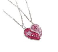 THINCAN Amicizia Collana Set Con Farfalla Magnetica Incantesimo Donne Cuore Ciondolo Collana Con Farfalla Fiore Delle Donne Accessori Di Moda, Taglia unica, come descritto, come descritto