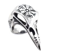 THINCAN Anelli a testa di uccello, leggeri, regolabili, con struttura in lega di zinco, stile vintage, gioielli unisex