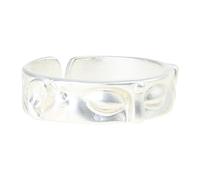 THINCAN Anelli aperti unisex Buddha Mezza dito viso anelli decorazione anelli regolabili ornamenti buddista accessori per feste