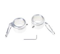 THINCAN Anelli con bandiera in alluminio, design antiruggine con ganci da 0 a 1 05 pollici, asta esterna in acciaio inox