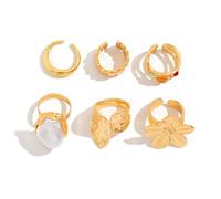 THINCAN Anelli per fiori multiuso con decorazioni di perline, design regolabili per una comoda usura a qualsiasi impronta digitale