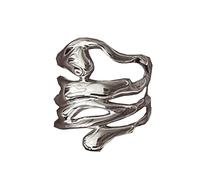 THINCAN Anello gesto vintage a forma di cuore per donne uomini punk gotico mano amore cuore zircone retrò cinturino incrociato gioielli gioielli