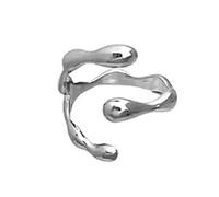 THINCAN Anello gesto vintage a forma di cuore per donne uomini punk gotico mano amore cuore zircone retrò cinturino incrociato gioielli gioielli