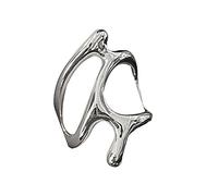 THINCAN Anello gesto vintage a forma di cuore per donne uomini punk gotico mano amore cuore zircone retrò cinturino incrociato gioielli gioielli