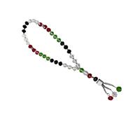 THINCAN Artigianato Stabile Perle Di Vetro Naturale Tasbih Bracciale Accessorio Per I Musulmani Adatto Per Le Preghiere E Gli appassionati Culturali