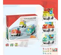 THINCAN Bambini block-auto giocattolo dinosauro gioco veicolo pensiero logico puzzle blocco camion giocattolo per bambini regalo educativo