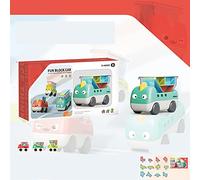 THINCAN Bambini block-auto giocattolo dinosauro gioco veicolo pensiero logico puzzle blocco camion giocattolo per bambini regalo educativo