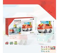 THINCAN Bambini block-auto giocattolo dinosauro gioco veicolo pensiero logico puzzle blocco camion giocattolo per bambini regalo educativo