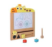 THINCAN Bambini Tavola Da Disegno In Legno Magnetica Tavola Giocattoli Con Stampers & Penna Interazione Giocattolo Educativo Prescolare Regalo In Legno Disegno Magnetico Per I Bambini
