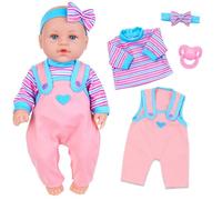 THINCAN Bambole neonate da 14 pollici in vinile, perfette per i genitori, bambini, per l'interazione dei bambini, ragazza realistica