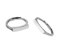 THINCAN Bellissimi Anelli In Argento Regolabile Amore Dichiarazioni Coppia D'argento Con Proiezione Notizie