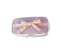 THINCAN Big Bowknot - Astuccio per matite di grande capacità, organizzatore portatile da viaggio, per la scuola d'ufficio, alla moda, con caramelle colorate, Viola