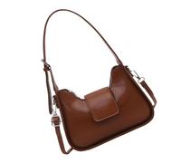 THINCAN Borsa a tracolla da donna in pelle PU elegante borsa a tracolla da lavoro libera per la primavera 2025 con cinturino regolabile Comodo portafoglio quotidiano, marrone chiaro
