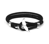 THINCAN Bracciale da spiaggia balene coda Charmalme bracciale gioielli regalo per le donne cinturino in corda di nylon bracciale gioielli bracciale gioielli bracciale Milan Rope