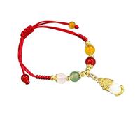 THINCAN Braccialetto dell'amicizia intrecciato a mano, lunghezza regolabile