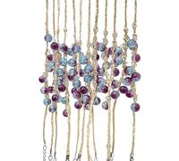 THINCAN Braccialetto di erba di cristallo artificiale per coppie desiderio Handchains Bracciali di tessuto fatti a mano Bracciali Giocare Gioielli Yoga Gioco Felicità
