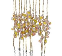 THINCAN Braccialetto di erba di cristallo artificiale per coppie desiderio Handchains Bracciali di tessuto fatti a mano Bracciali Giocare Gioielli Yoga Gioco Felicità