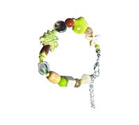THINCAN Braccialetto di perle regolabile multicolore, delicato sulla pelle, accessorio alla moda, per ragazzi e ragazze, casual