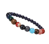 THINCAN Braccialetto multiuso con perle a forma di stella, robusto cinturino in cristallo di pietra con accessori regolabili per gioielli per tutte le età