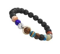 THINCAN Braccialetto multiuso con perle a forma di stella, robusto cinturino in cristallo di pietra con accessori regolabili per gioielli per tutte le età