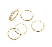 THINCAN Brillante rotondo Zircone Gemme Anelli Alla Moda Anelli Di Zirconi Eleganti Anelli Dita Gioielli Per Gli amanti della Moda