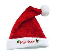 THINCAN Cappello di Natale ricamato con cappello di peluche morbido per festival, festa di famiglia Noel Capodanno Natale decorazione per la casa
