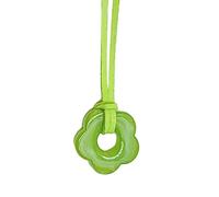 THINCAN Carino cavo ciondolo floreale collana dolce corda girocollo gioielli moda semplice sacchetto portachiavi collana