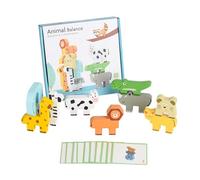 THINCAN Cartone animato blocchi di legno set da gioco per 3 anni di educazione giocattolo puzzle set pila regali animali forniture di legno impilamento giocattoli