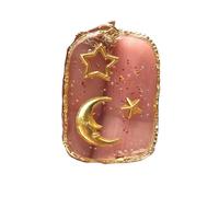 THINCAN Celestials - Collana con ciondolo a forma di clavicola trasparente con ciondolo a forma di stella della luna dell'amore, per regalo, Taglia unica, come descritto, come descritto