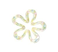 THINCAN Ciondolo fiore resina doppio lato cinque petali gioielli harm per collana bracciale orecchino fornitura di gioielli