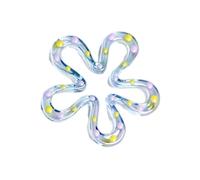 THINCAN Ciondolo fiore resina doppio lato cinque petali gioielli harm per collana bracciale orecchino fornitura di gioielli