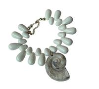 THINCAN Collana con ciondolo a forma di conch Collana leggera per il collo alla moda del mare gioielli per abbigliamento casual e amanti della costa regalo per gli amanti dell'anima, Taglia unica