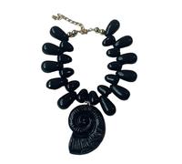 THINCAN Collana con ciondolo a forma di conch Collana leggera per il collo alla moda del mare gioielli per abbigliamento casual e amanti della costa regalo per gli amanti dell'anima, Taglia unica