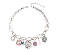 THINCAN Collana da donna con clip di carta dorata, con stella di sole e cuore, portatile, per stile spiaggia di Boemia