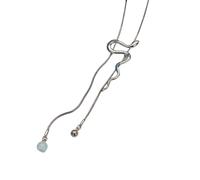 THINCAN Collana di serpenti d'argento multiuso con serata bianca dell'olio
